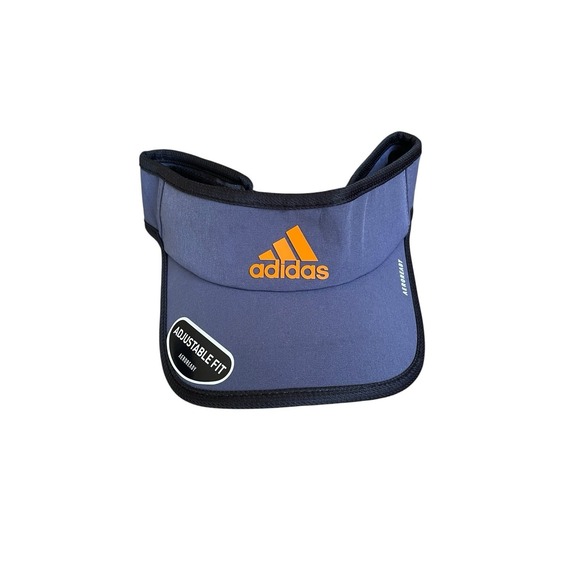 adidas Accessories - Adidas Golf Visor Hat OS‎ Dark Grey Orange Aeroready Adjustable Strapback Cap